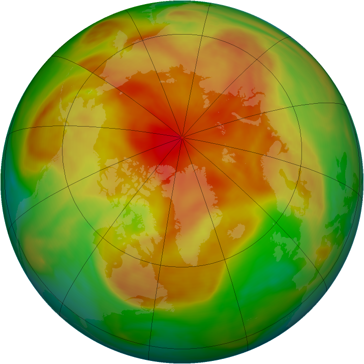 Arctic ozone map for 10 April 2005